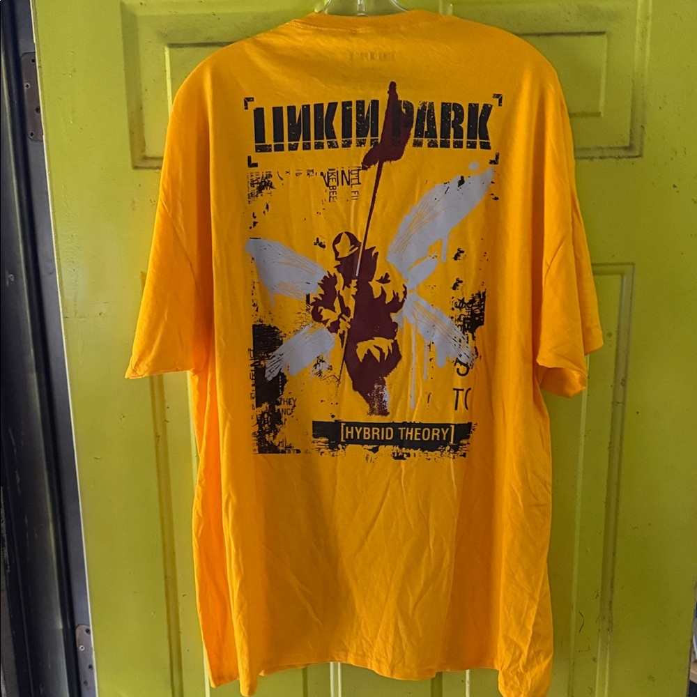 Yellow Linkin Park Graphic T-Shirt